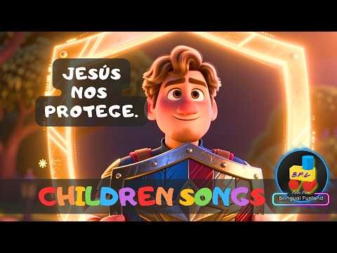 Kids learn how we are safe in the hands of Jesus. English and Spanish song. BILINGUAL FUNLAND.