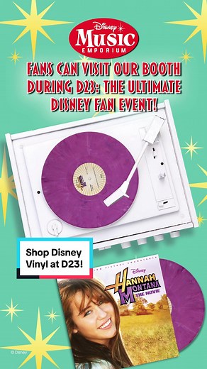The magic of music is coming to @Disney D23: The Ultimate Disney Fan Event! Visit us at booth 3615 to shop for new releases, collectibles, and some of our fan favorite albums. Let us know in the comments below what you’ll be picking up at the DME booth! #d23 #disneyvinyl #disneycollection #deadpoolandwolverine #hannahmontana #mileycyrus #marypoppins #indianajones #disneymusicemporium @Disney Music @Hollywood Records