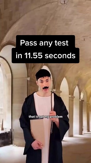 Speedrun to pass any test without studying (11.55 seconds) #speedrun #comedy #fyp