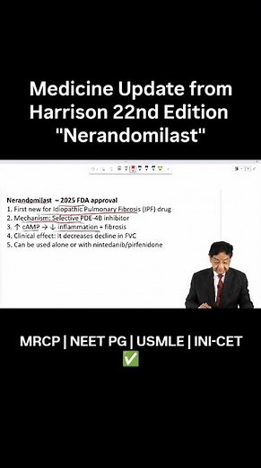 Nerandomilast Explained | New 2025 FDA-Approved Drug for IPF | MRCP, NEET PG, USMLE