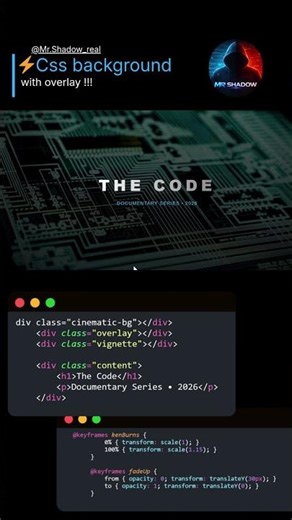 I Turned Code into a MOVIE Scene with HTML & CSS 🎬 #shortsfeed