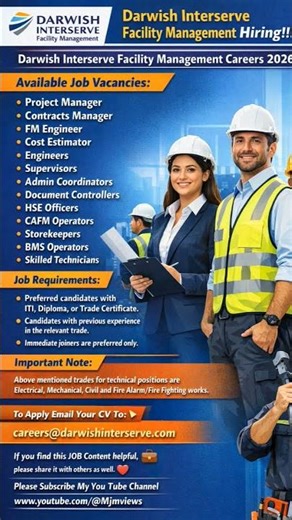 Darwish Interserve Facility Management Hiring | 2026 #uaejobs #uaehiring #dubaijobs