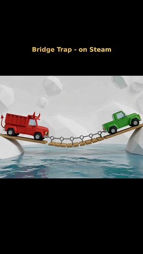 Game about building a bridge - realistion physics simulation. #bridge #simulation #puzzle #physics #build