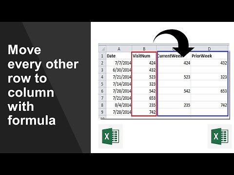Microsoft Excel Moving Even or Odd Row Data to different column