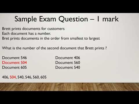 02 Ordering Numbers - Functional Skills Maths Entry Level 3 - Edexcel