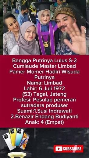 Di Balik Aksi Diamnya, Limbad Menangis Bangga Lihat Putrinya Lulus Cumlaude!”