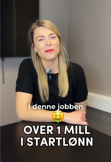 Denne jobben har en startlønn på ca. 1 million kroner 💼 Og det er ikke influensing 🫢 #jobb #lønn #karriere #økonomi