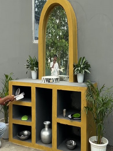 Modern Outdoor Wash Basin with Cement: DIY Concrete Basin