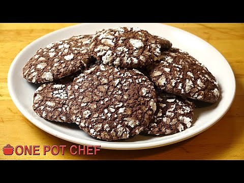 Chocolate Cake Mix Crinkle Cookies | One Pot Chef