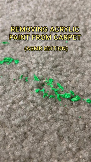 HOW TO REMOVE DRIED ACRYLIC PAINT FROM CARPET#art #arttok #artist #acrylic #babytok