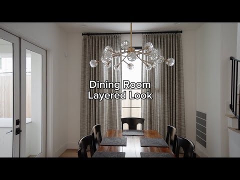 Layered Dining Room Shades with Sheer Drapery & Roller Shades | Creative Blinds #shadetherapy