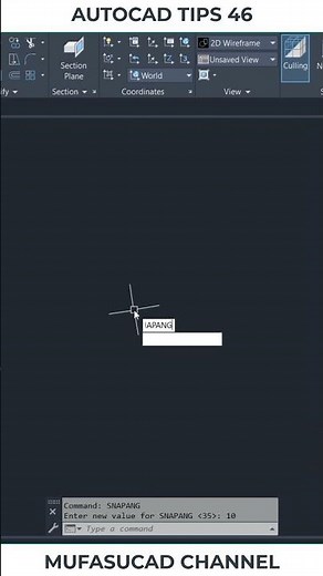 AutoCAD Tips 46 Change Cursor Angle #Shorts