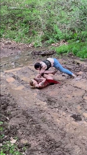 Girl mud fight #mud #girls #jenna #woods #fun #fight #prom #like