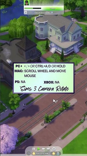 how to use the Sims 3 camera controls in The Sims 4 #sims4