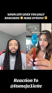 When life gives you Jolly Ranchers 😳make spoons 🤯Reaction To @itsmeju1iette #lifehacks | Lifesbook_ceo
