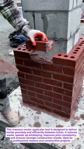 GENIUS Masonry Mortar Applicator Tool | Fast Brick Laying Without Mess | Construction Tools