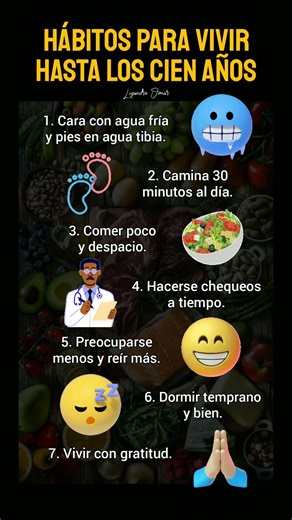 Hábitos para vivir hasta los 100 años.