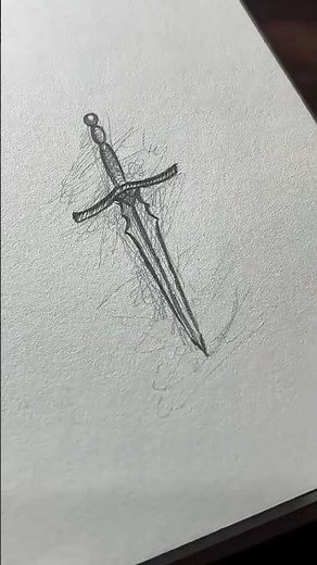 How to Draw a Realistic Sword ⚔️ (So Satisfying) #art #drawing #howtodraw #sketch