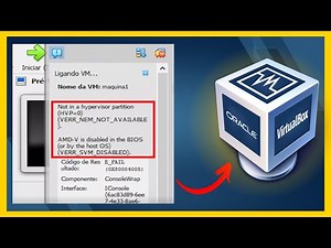 Erro na VirtualBox "Not in a hypervisor partition" e "amd-v is disabled in the bios" [Resolvido]