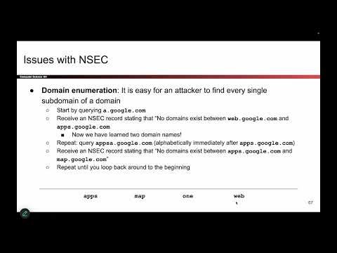 [Networking6, Video 17] NSEC Domain Enumeration