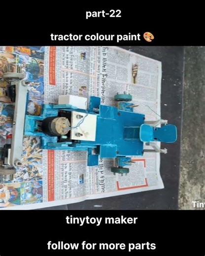 Tractor Painting Process 🚜 | Full Colour Makeover #shorts #automobile