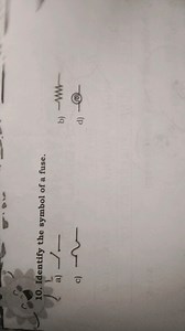 Identify the symbol of a fuse.a)b)  symbol bc)d)(Choo... | Filo