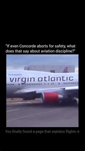 Explaining Flights | Aviation on Instagram: "Follow @explainingflights for real aviation moments explained simply. Even the fastest passenger jet ever built didn’t take chances. In this rare clip, Concorde aborts its takeoff after an afterburner issue is detected at high speed. While dramatic, this is aviation discipline at its best. If any critical system doesn’t perform exactly as expected, pilots are trained to reject the takeoff—no matter how advanced the aircraft is. After the issue was fix