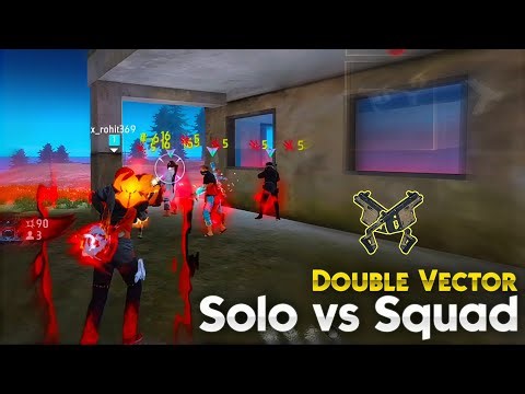 Insane Double Vector Kills in Free Fire Solo Squad