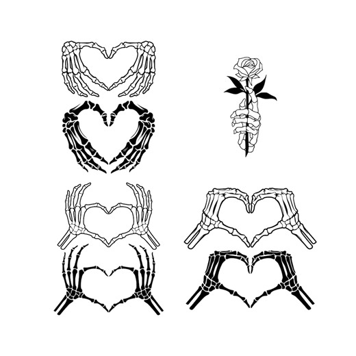 Skeleton Hands Heart SVG | Skeleton SVG | Halloween SVG | Svg, Eps, Dxf, Png, Jpg | Cut File, Bundle, Digital Download - Etsy