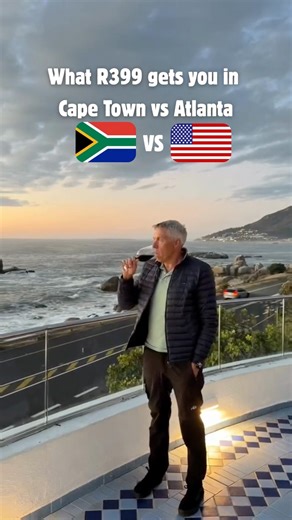 R399 in Cape Town: 3-course at Azure. In Atlanta: crisps & a beer. Same price.