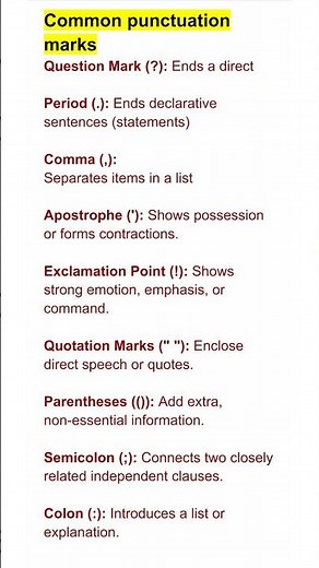 Punctuation Marks You MUST Know! Master Proper English Grammar NOW! 📝✅ #EnglishTeacher