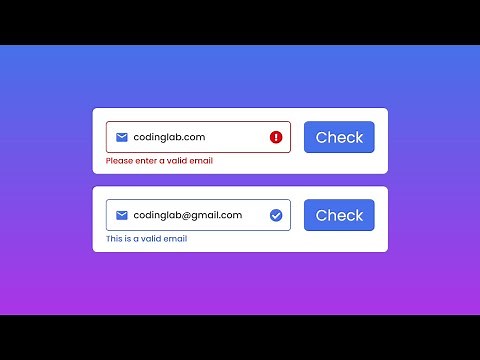 Email Validation in HTML CSS and JavaScript