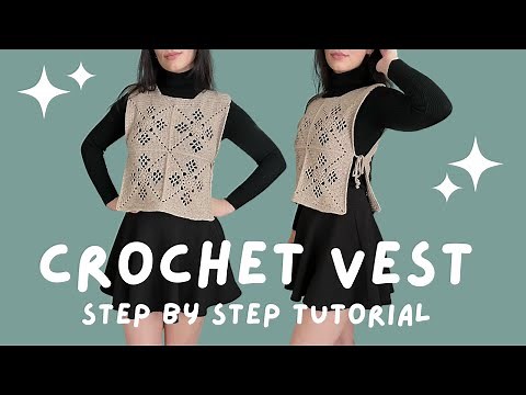 How to crochet a vest / Beginner friendly tutorial