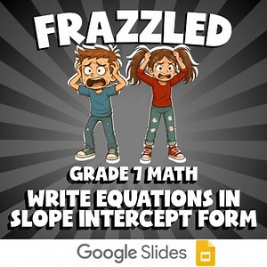 Write Equations in Slope Intercept Form FRAZZLED Math Game | No Prep Grade 7
