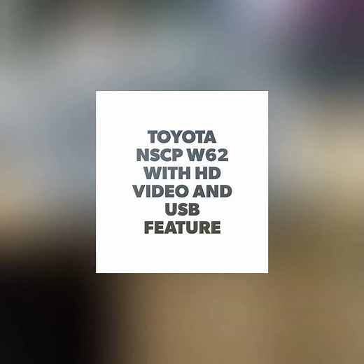 NSCP-w62 - watch video using usb pendrive, for Toyota English version
