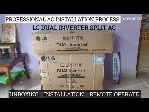 Lg ac installation | lg dual inverter split ac installation | how to install a new lg ac at home