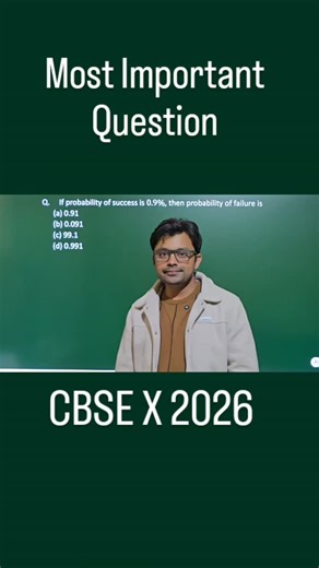 Nandan Shukla on Instagram: "Probability Most Important Question | CBSE Board Exam Class 10 probability important question, probability class 10, probability class 12, cbse board exam, maths probability, nandan sir maths, zclassesss, board exam maths, probability formula, probability tricks, most asked probability, exam scoring chapter, maths preparation, student practice"