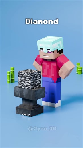 Minecraft Helmet 🪖 vs Bedrock Test | Satisfying Minecraft 3D Animation Blender | Fluid Simulation