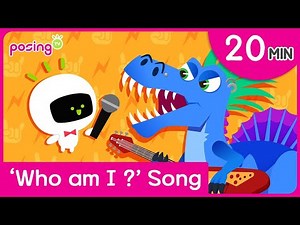 Who am I❓ | Self Introduction Song for kids | Popular Songs | Dinosaur Songs | posingTV
