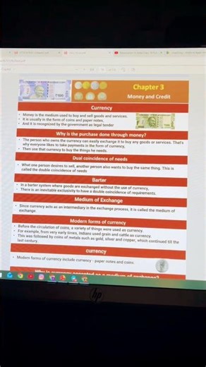 Class 10 economics chapter 3 money and credit notes 📝