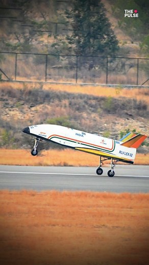 The Pulse on Instagram: "The Indian Space Research Organisation (ISRO) has successfully conducted the Pushpak Reusable Landing Vehicle (RLV) LEX 02 landing experiment at the Aeronautical Test Range in Chitradurga on Friday, March 22, 2024. The winged vehicle, called Pushpak was lifted by an Indian Air Force Chinook Helicopter and was released from 4.5 km altitude. After release at a distance of 4 km from the runway, Pushpak autonomously approached the runway along with cross-range corrections. I