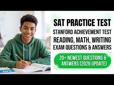 Stanford Achievement Test 2026: SAT-10 Practice Questions, Math, Reading, and Writing Prep