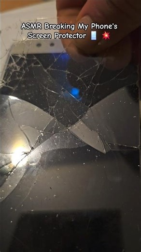 ASMR Breaking My Phone's Screen Protector 📱💥 #asmrshorts #asmr #asmrsounds #satisfying #relaxing