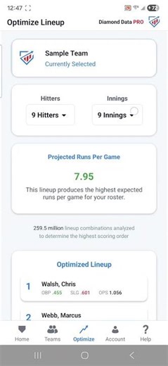 Diamond Data Pro Tutorial: Optimize Your Baseball Lineup in Seconds