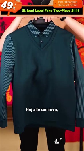 👔🎨 Stribet jakkesæt med falsk to-delt skjorte – stil uden lag! 🌟👕 🌟 SE SKARP UD, FØL DIG KOMFORTABEL – INGEN BESVÆR! Dette innovative design med falsk to-delt skjorte giver illusionen af et lagdelt outfit med komforten af en enkelt skjorte. Perfekt til at opnå et poleret, moderigtigt look på få sekunder! ✅ HVORFOR MODEELSKERE ER BESAT: ✔️ SØMLØST FALSKT LAGDESIGN – Ser ud som en skjorte vest, føles som et enkelt stykke! 🎩 ✔️ STRIBET REVERSDETALJE – Tilføjer et strejf af raffinement og visu