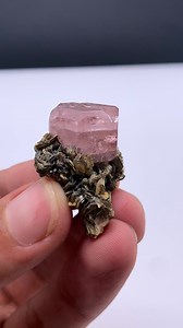 Interesting pink apatite with moscovite from nagar Pakistan | Minerals Miner
