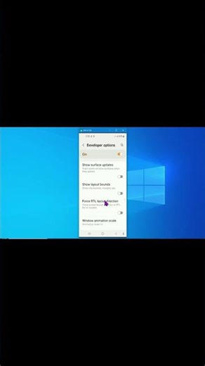 Set Window Animation Scale to 0 5x