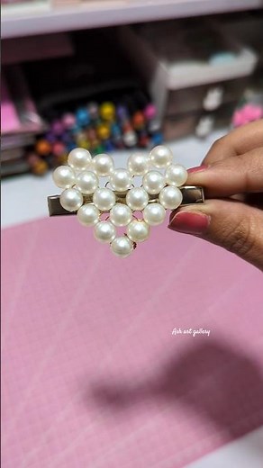 beaded hair pin/beaded heart keychain #diy