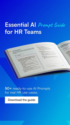 If your AI generated drafts still sound like they were written by AI 😅, you’re not prompting right. Fix it with our expert HR Prompt Playbook. We’ve spent months testing hundreds of real HR scenarios to understand how AI truly thinks. The result is a guide that shows you how to prompt with clarity, context, and control so your outputs are sharp, specific, and ready to use. Inside, you’ll find: ✅ Prompts designed for real HR tasks, from JDs to self-reviews and policies ✅ Built-in guardrails that