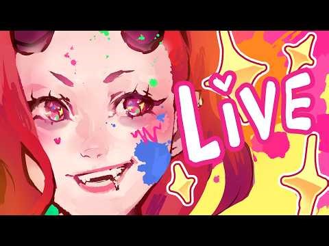 live drawing! 🍄 super mario girls ! ~ peach, daisy, rosalina and pauline! multistream !tricks